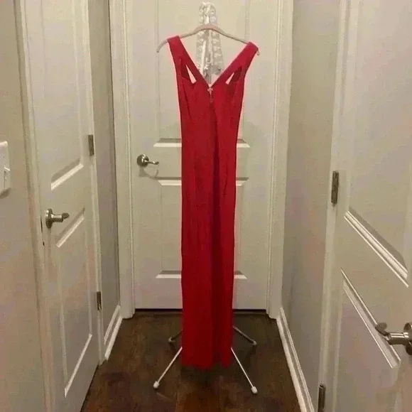 Gunne Sax Jessica McClintock Floor Length Red Dress Sz11/12 - Picture 1 of 9